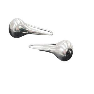Sterling Silver Vintage Pear-shaped TearDrop Raindrop Dangle 925 Earrings